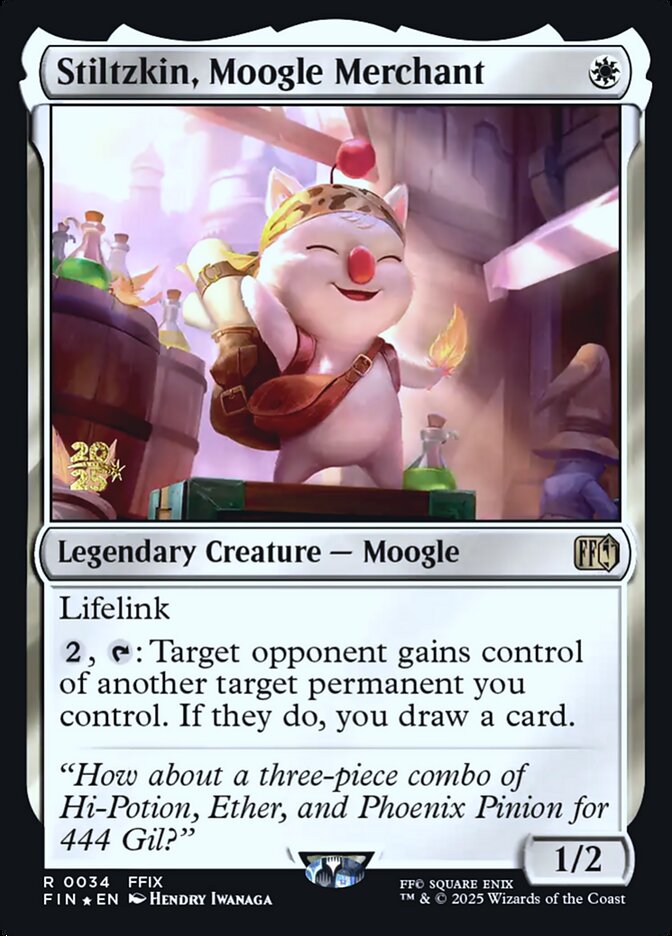Stiltzkin, Moogle Merchant (Prerelease) (FINAL FANTASY) - (Foil): Final Fantasy Promos