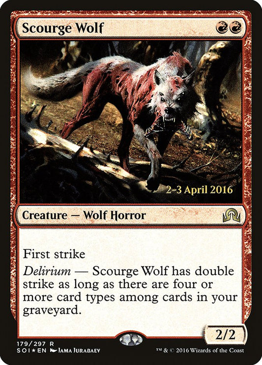 Scourge Wolf (Prerelease) (Shadows over Innistrad) - (Foil): Shadows over Innistrad Promos