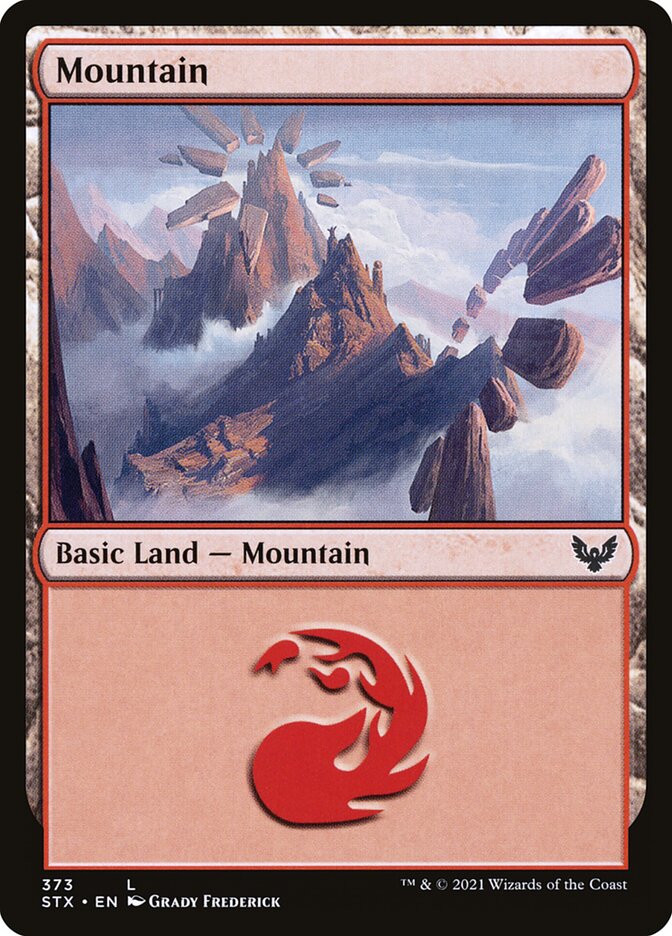 Mountain (#373) - (Foil): Strixhaven: School of Mages