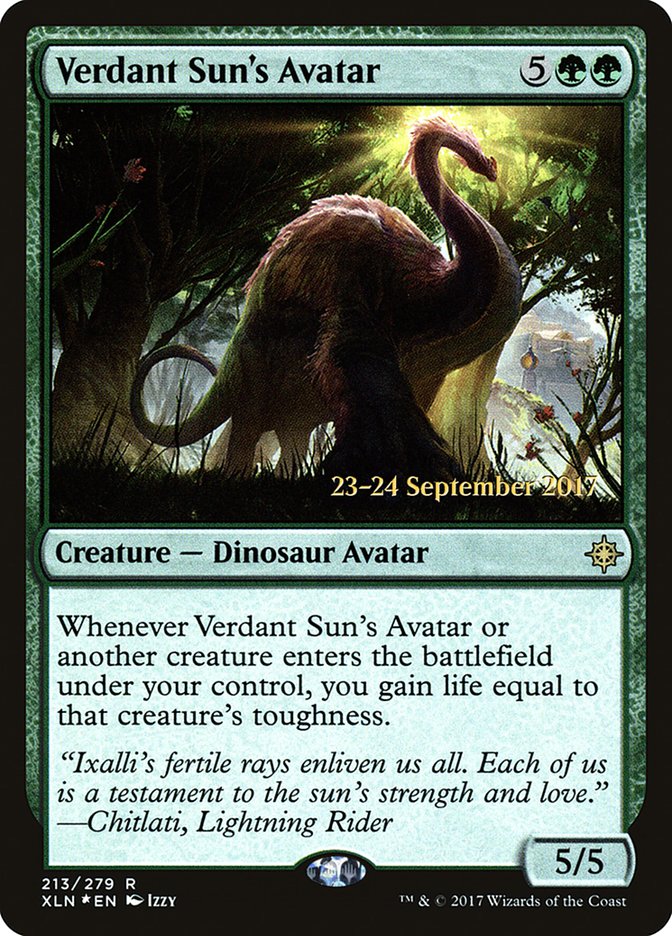 Verdant Sun's Avatar (Prerelease) (Ixalan) - (Foil): Ixalan Promos