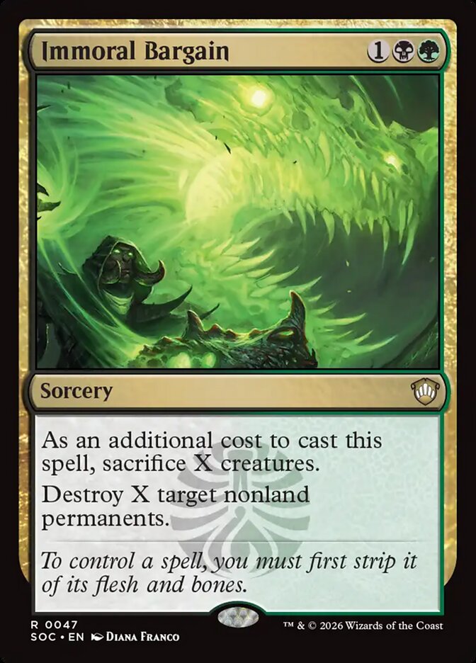 Immoral Bargain: Secrets of Strixhaven Commander