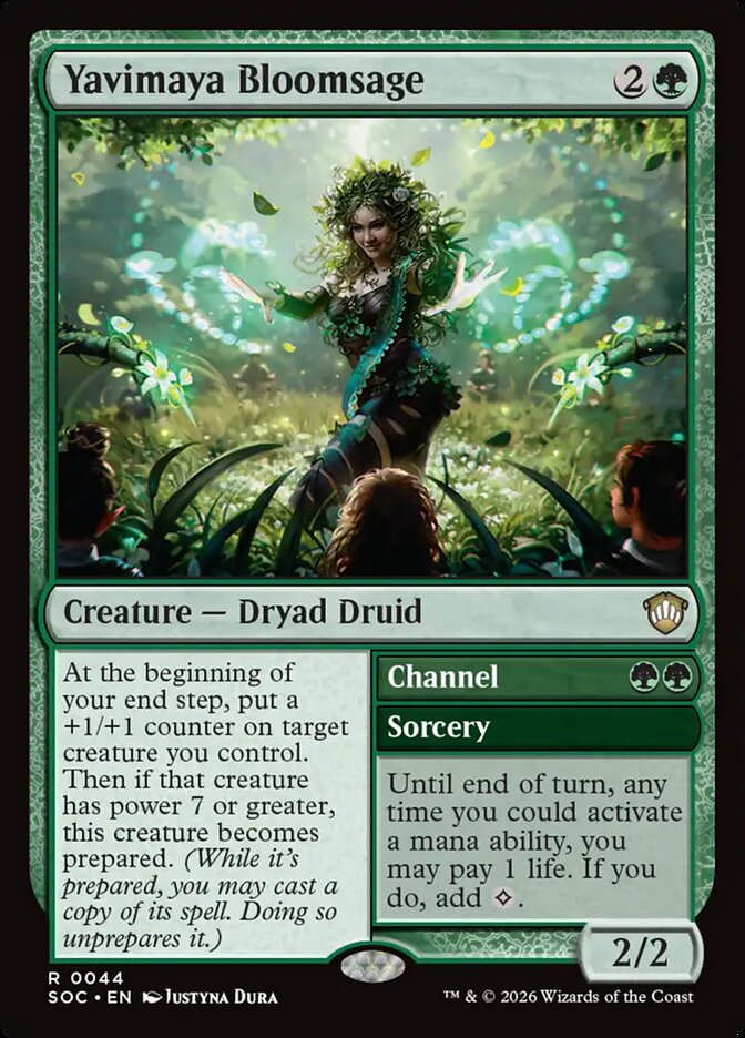 Yavimaya Bloomsage // Channel: Secrets of Strixhaven Commander
