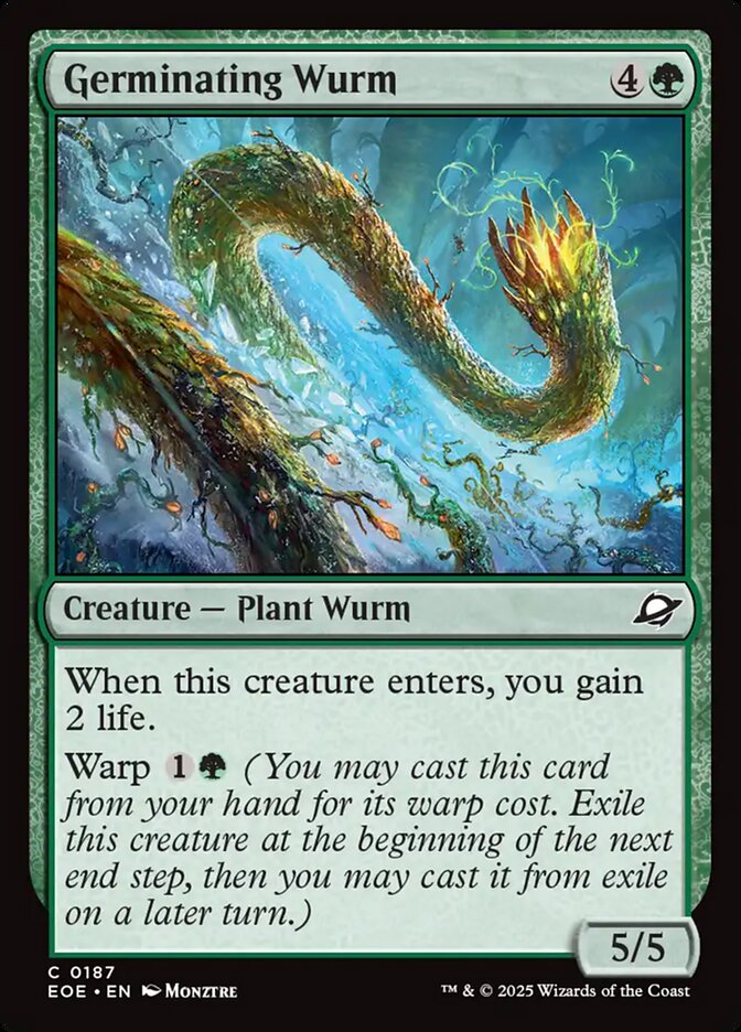 Germinating Wurm - (Foil): Edge of Eternities