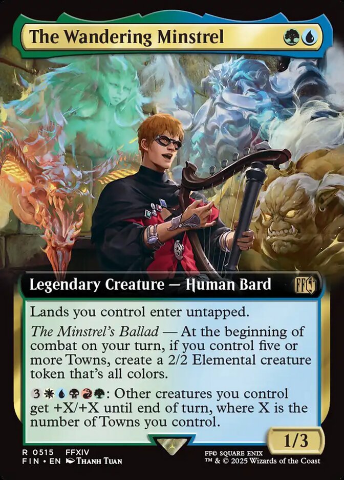 The Wandering Minstrel (#515) (Extended Art) - (Foil): Final Fantasy