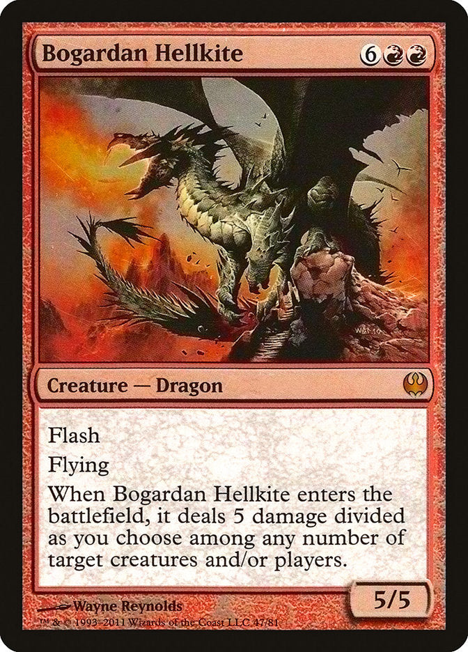 Bogardan Hellkite - (Foil): Duel Decks: Knights vs. Dragons