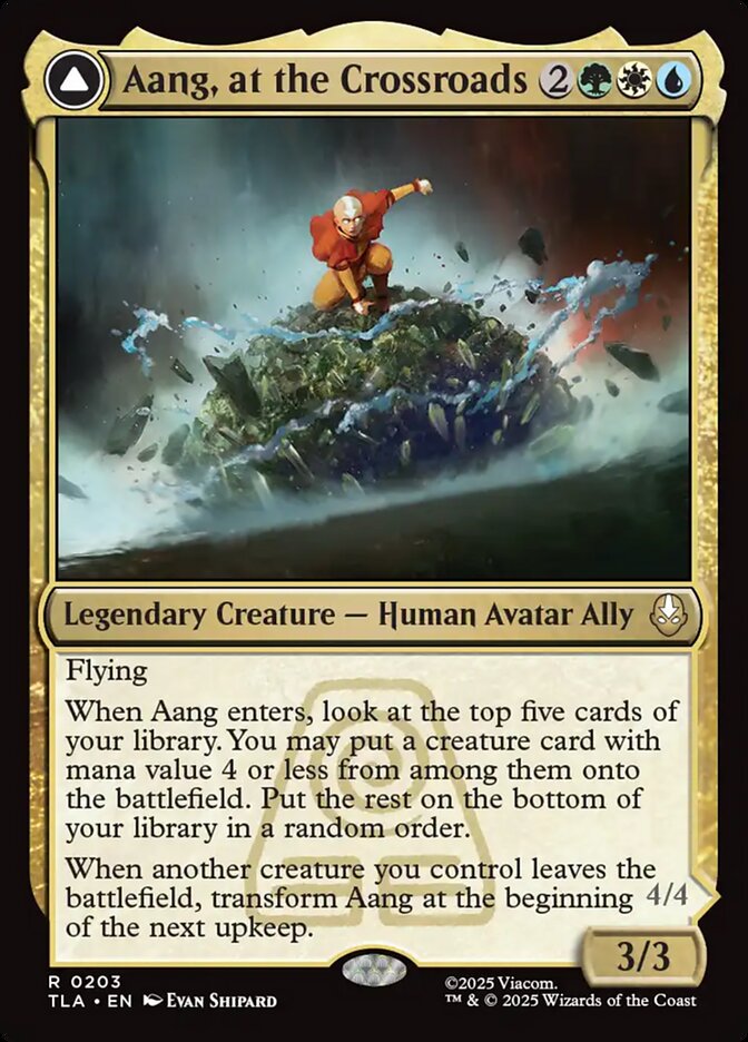 Aang, at the Crossroads // Aang, Destined Savior - (Foil): Avatar: The Last Airbender