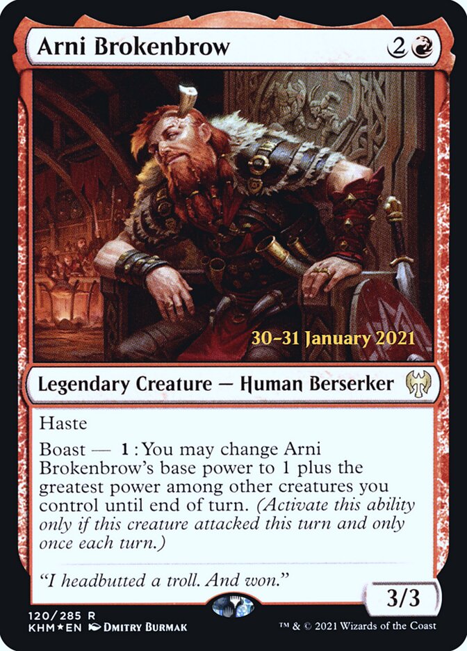 Arni Brokenbrow (Prerelease) (Kaldheim) - (Foil): Kaldheim Promos