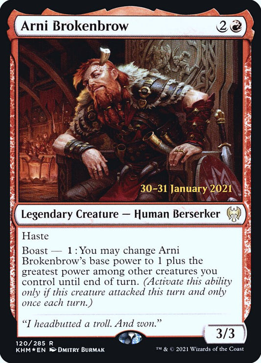 Arni Brokenbrow (Prerelease) (Kaldheim) - (Foil): Kaldheim Promos