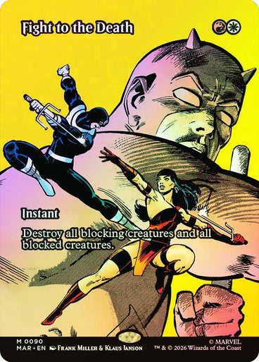 Fight to the Death (Borderless) (#090) - (Foil): Marvel Universe