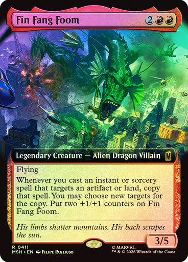 Fin Fang Foom (Extended Art) (#411) - (Foil): Marvel Super Heroes