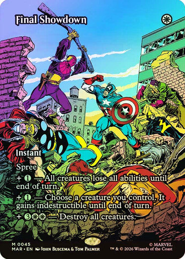 Final Showdown (Borderless) (#045) - (Foil): Marvel Universe