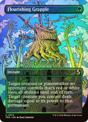 Flourishing Grapple (Borderless) (#372) - (Foil): Reality Fracture