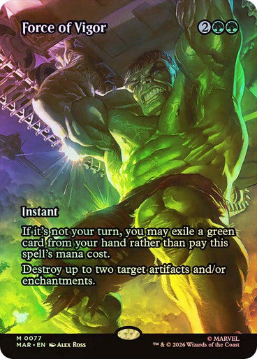 Force of Vigor (Borderless) (#077) - (Foil): Marvel Universe