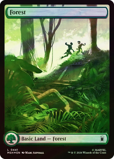 Forest (Surge Foil) (Full Art) (#441) - (Foil): Marvel Super Heroes