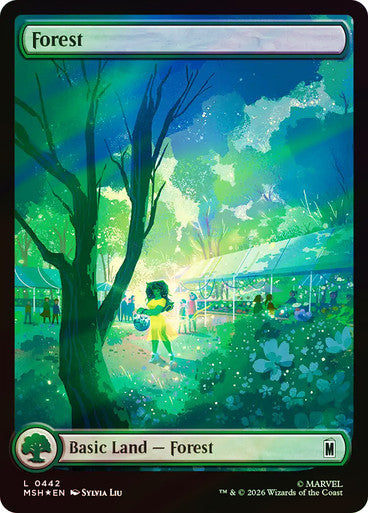 Forest (Surge Foil) (Full Art) (#442) - (Foil): Marvel Super Heroes