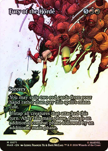 Fury of the Horde (Borderless) (#071) - (Foil): Marvel Universe