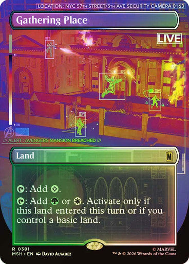 Gathering Place (Borderless) (#381) - (Foil): Marvel Super Heroes