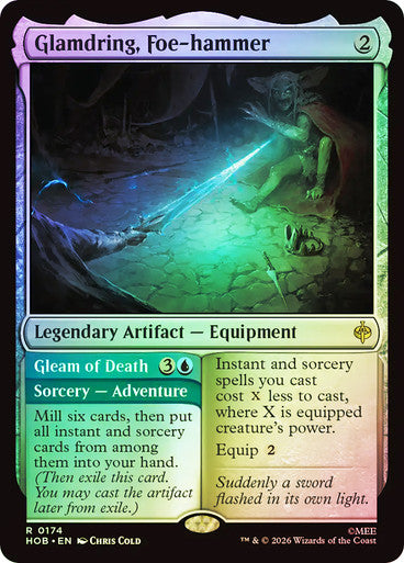 Glamdring, Foe-hammer // Gleam of Death - (Foil): The Hobbit