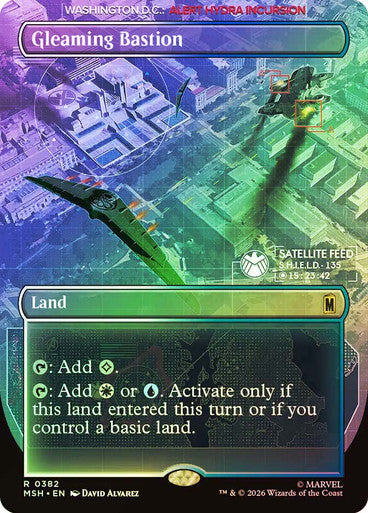 Gleaming Bastion (Borderless) (#382) - (Foil): Marvel Super Heroes