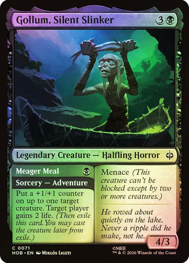 Gollum, Silent Slinker // Meager Meal - (Foil): The Hobbit