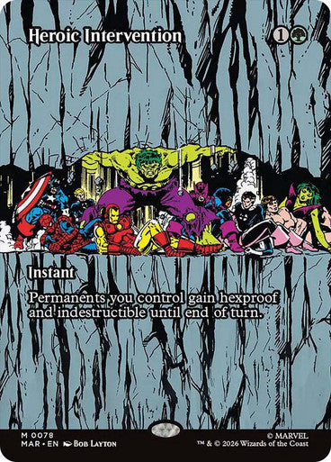 Heroic Intervention (Borderless) (#078): Marvel Universe