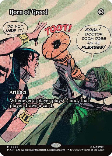 Horn of Greed (Borderless) (#098): Marvel Universe