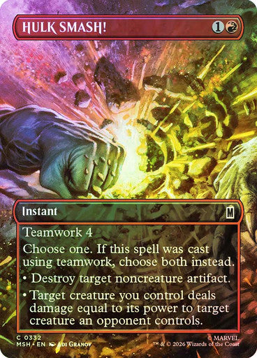 HULK SMASH! (Borderless) (#332) - (Foil): Marvel Super Heroes
