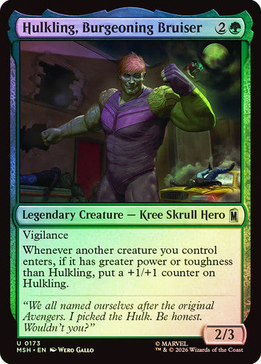 Hulkling, Burgeoning Bruiser - (Foil): Marvel Super Heroes