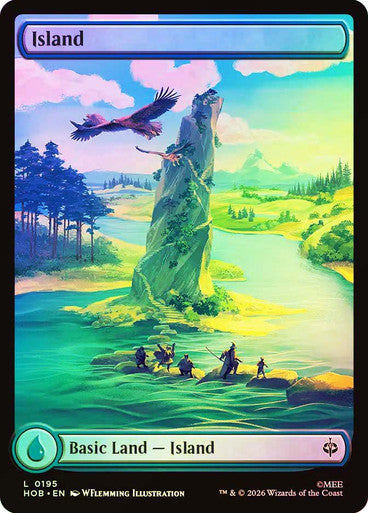 Island (Full Art) (#195) - (Foil): The Hobbit