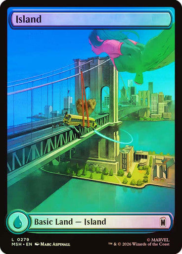 Island (Full Art) (#279) - (Foil): Marvel Super Heroes