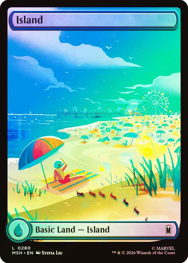 Island (Full Art) (#280) - (Foil): Marvel Super Heroes