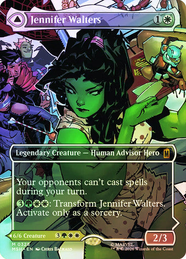 Jennifer Walters // The Sensational She-Hulk (Borderless) (#328) - (Foil): Marvel Super Heroes