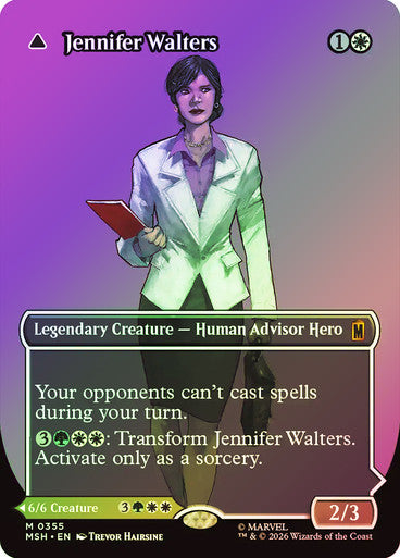 Jennifer Walters // The Sensational She-Hulk (Borderless) (#355) - (Foil): Marvel Super Heroes