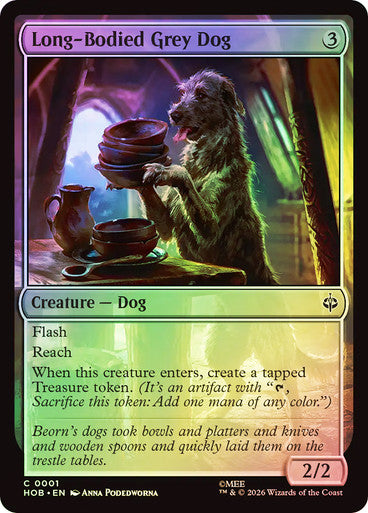 Long-Bodied Grey Dog - (Foil): The Hobbit