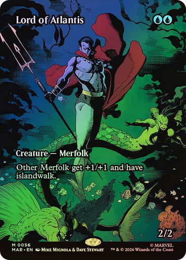 Lord of Atlantis (Borderless) (#056) - (Foil): Marvel Universe