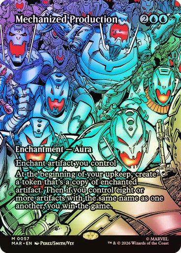 Mechanized Production (Borderless) (#057) - (Foil): Marvel Universe