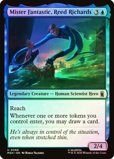 Mister Fantastic, Reed Richards - (Foil): Marvel Super Heroes