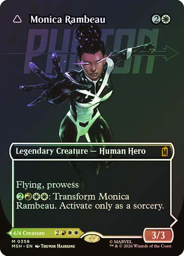 Monica Rambeau // Photon, Living Light (Borderless) (#356) - (Foil): Marvel Super Heroes