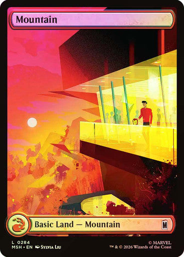 Mountain (Full Art) (#284) - (Foil): Marvel Super Heroes