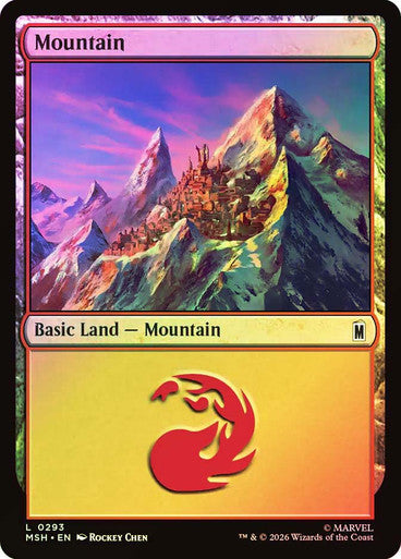 Mountain - (Foil): Marvel Super Heroes