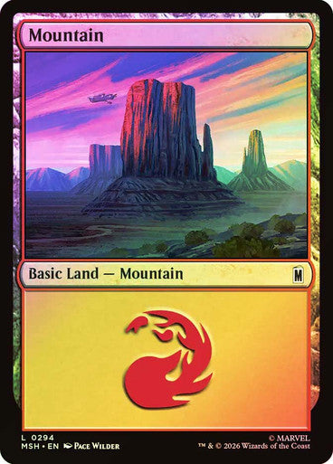 Mountain - (Foil): Marvel Super Heroes