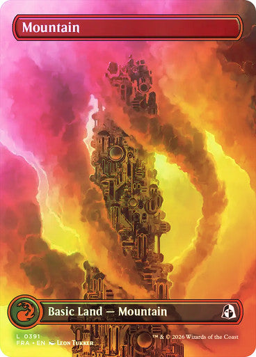 Mountain (Borderless) (#391) - (Foil): Reality Fracture