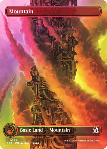 Mountain (Borderless) (#392) - (Foil): Reality Fracture