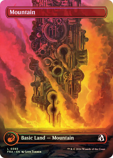 Mountain (Borderless) (#393) - (Foil): Reality Fracture