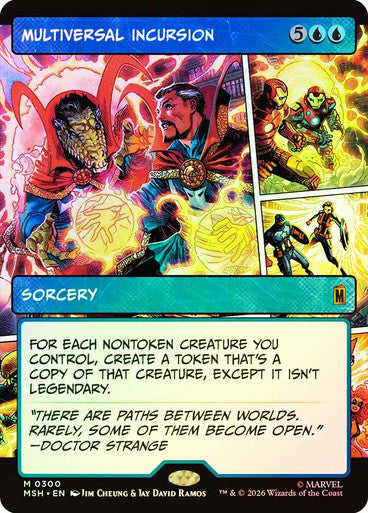 Multiversal Incursion (Showcase, Borderless) (#300) - (Foil): Marvel Super Heroes