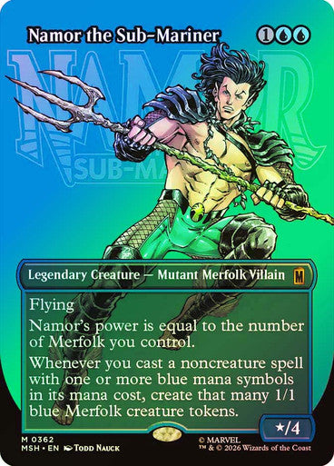Namor the Sub-Mariner (Borderless) (#362) - (Foil): Marvel Super Heroes