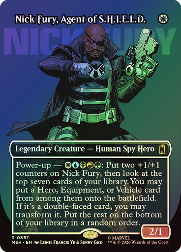 Nick Fury, Agent of S.H.I.E.L.D. (Borderless) (#357) - (Foil): Marvel Super Heroes