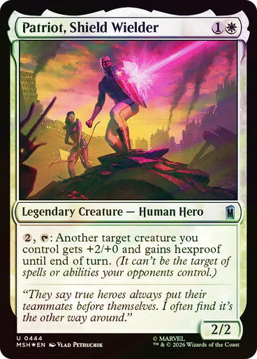 Patriot, Shield Wielder (Surge Foil) (#444) - (Foil): Marvel Super Heroes