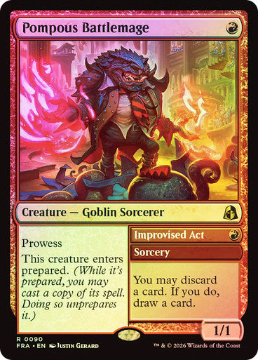 Pompous Battlemage // Improvised Act - (Foil): Reality Fracture