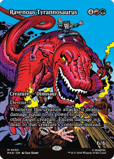 Ravenous Tyrannosaurus (Borderless) (#093): Marvel Universe